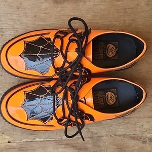 Strange Cvlt, Size 9 Womens, Orange And Black Creeper Shoes